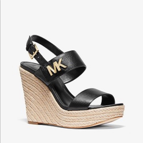 MICHAEL KORS DEANNA WEDGE Black Sandal Siz… - Picture 3 of 7
